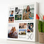 Personalised 50th Birthday Square Photo Collage, thumbnail 2 of 11