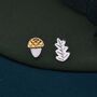 Mismatched Acorn And Oak Leaf Stud Earrings, thumbnail 6 of 12