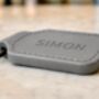 Grey Leather Personalised Key Fob, Keyring, thumbnail 3 of 6
