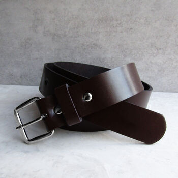 Handmade Personalised Men's Hidden Initial Leather Belt, 3 of 8
