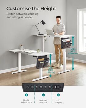 Electric Standing Desk Height Adjustable, 2 of 12