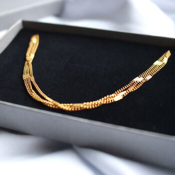 Multi Layered Necklace 18k Gold Plated No Tarnish, 8 of 8