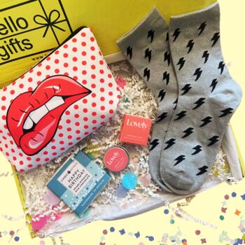 Birthday Girl Letterbox Gift Cosmetics, Socks And More, 2 of 7