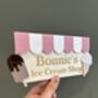 Personalised Wooden Ice Cream Shop Sign: Kids Pretend Play Cafe Accessory, thumbnail 7 of 7