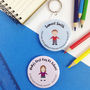 Personalised First Day At School Badge Or Keyring, thumbnail 6 of 9