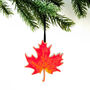 Autumna Maple Leaf Wooden Hanging Decoration, thumbnail 1 of 4