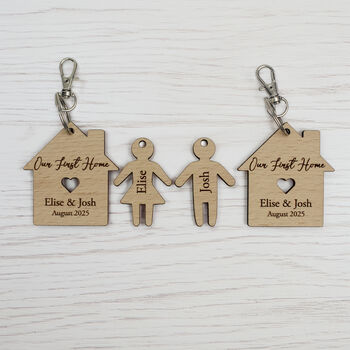 Personalised First Home Keyring Set, 4 of 5