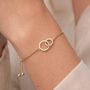 Sisters Linked Drawstring Bracelet, thumbnail 6 of 6