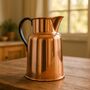 Handmade Copper Water Pitcher – 1 L, Black Handle, thumbnail 1 of 2