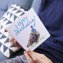 'Happy Birthday' Owl Party Hat Card, thumbnail 1 of 5