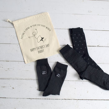 Embroidered Monogram Sock Subscription Monthly Box, 2 of 3