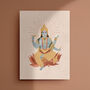 Vishnu Art Print Hindu Wall Decor, thumbnail 1 of 3