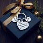 Personalised Family Heart Silver Keychain, thumbnail 1 of 8