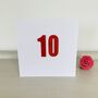 10th Handmade Birthday Card, thumbnail 2 of 3