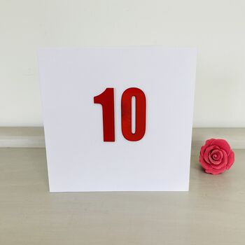 10th Handmade Birthday Card, 2 of 3