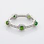 Green Diopside Gemstone Sterling Silver Stacking Ring, thumbnail 1 of 4