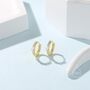 Tiny Pear Shape Cz Huggie Hoop Earrings, thumbnail 5 of 11