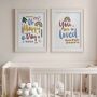 Personalised You Are So Loved Nursery Print, thumbnail 6 of 6