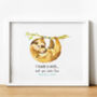 Personalised New Baby Adoption Gift Sloth Print, thumbnail 3 of 4
