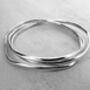 Sterling Silver Coil Bangles, thumbnail 1 of 6