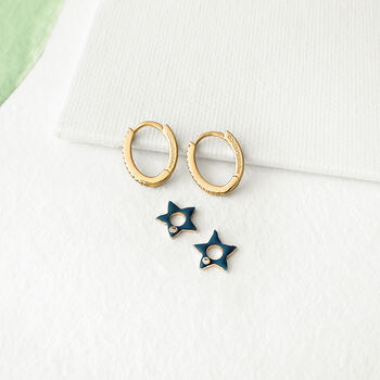 Star Hoop Earrings, 7 of 12
