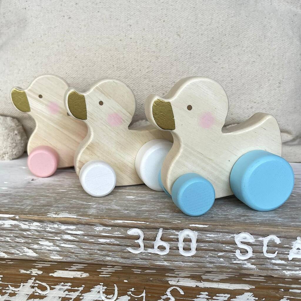 Wooden Push Toy Duck, 1 of 5