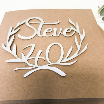 Personalised Papercut 40th Birthday Card, 11 of 12
