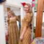 Tilly Block Print Dress Mustard, thumbnail 3 of 3