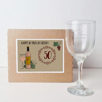 50th Birthday Gift Wine Glass, 4 of 7