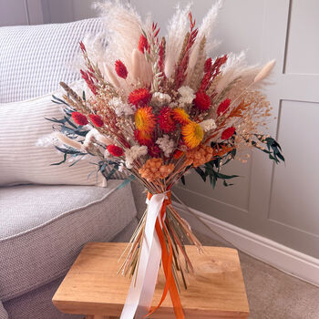 Burnt Orange Pampas Grass Arrangement, 7 of 7