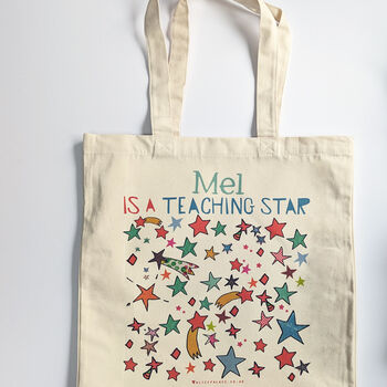 Personalised Star Teacher Bag, 10 of 11