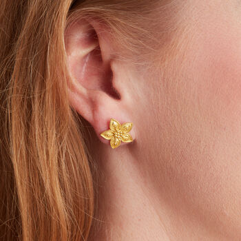 Gold Vermeil Filigree Flower Stud, 5 of 8