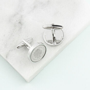 Personalised 21st Or 18th Birthday Five Pence Cufflinks, 6 of 12