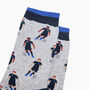 Football Players Bamboo Socks In Light Grey, thumbnail 2 of 4