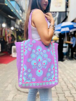 Rania Purple Tote Bag, 7 of 7