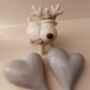 Ceramic Whole Heart Ornament In Grey, thumbnail 3 of 3