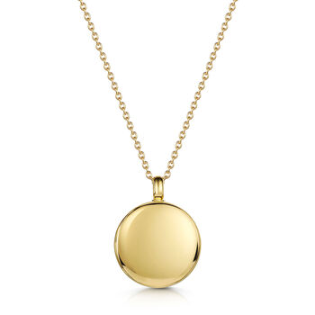 Diamond Round Urn Necklace 18 K Gold Plated Silver, 6 of 6