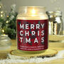 Personalised Christmas Large Scented Jar Candle, thumbnail 2 of 3