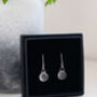 Rose Quartz Recycled Sterling Silver Earrings, thumbnail 6 of 8