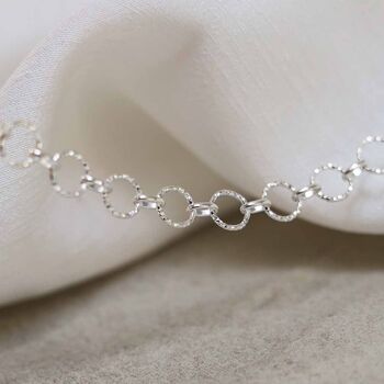 Sterling Silver Shimmer Link Necklace, 5 of 9