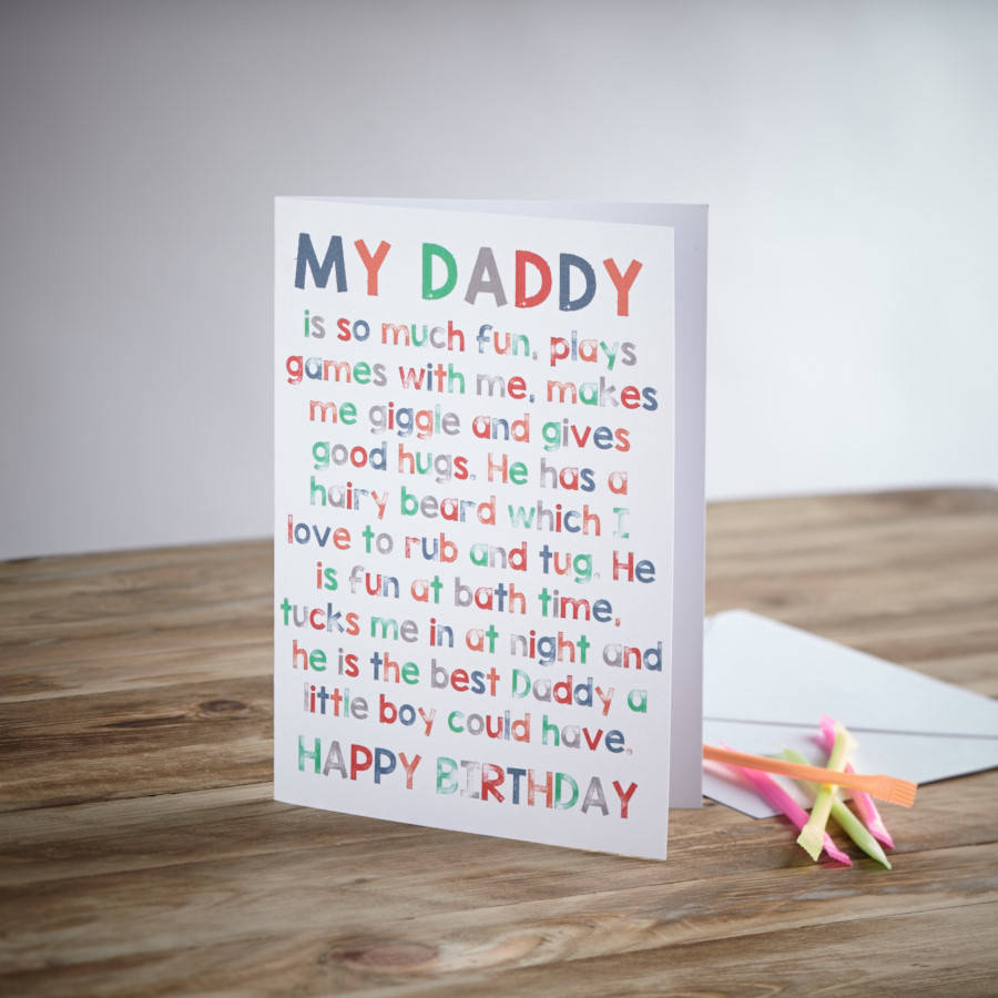 Personalised Dad/Daddy Card By Pink Biscuits | notonthehighstreet.com