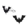 Bat Halloween Sterling Silver Earrings, thumbnail 3 of 6