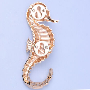 G Decor Set Of Two Gold Seahorse Wall Coat Hooks, 4 of 5
