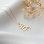Vertical Initials Necklace In Sterling Silver, thumbnail 4 of 8