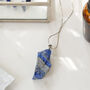 925 Silver Raw Lapis Lazuli Crystal Pendant Necklace, thumbnail 4 of 5