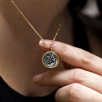 Gold Plated Sterling Silver Mermaid Necklace, 10 of 12