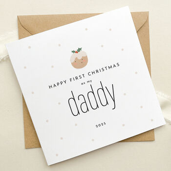 Happy First Christmas As My Mummy / Daddy Card: Cute Christmas Pudding Design, 8 of 12