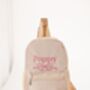 Child's Personalised Embroidered Bow Rucksack Perfect For Nursery, thumbnail 2 of 5