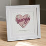 Wooden Pink Floral New Baby Name Print, thumbnail 4 of 4