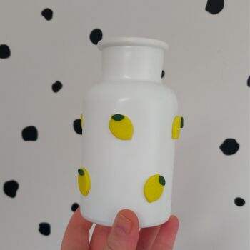 Hand Decorated Lemon Mini Vase, 2 of 2